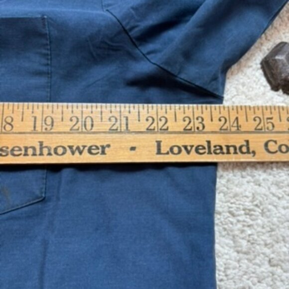 Navy Work Mechanics Chore Shirt with "Robert" patch on front. - Picture 10 of 15